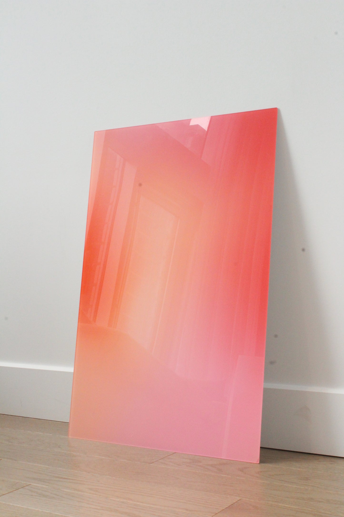 polaire design plexiglass art wall pink